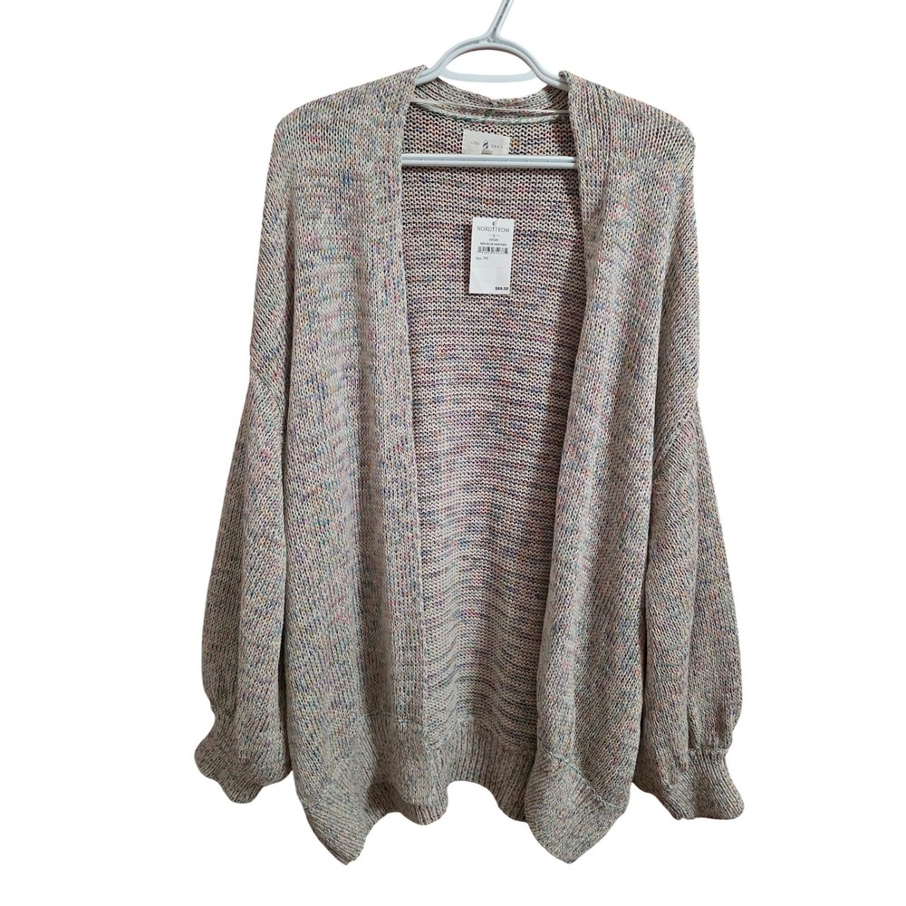 Lou & Grey Multicolor Space Dye Cardigan Sweater XXL NWT